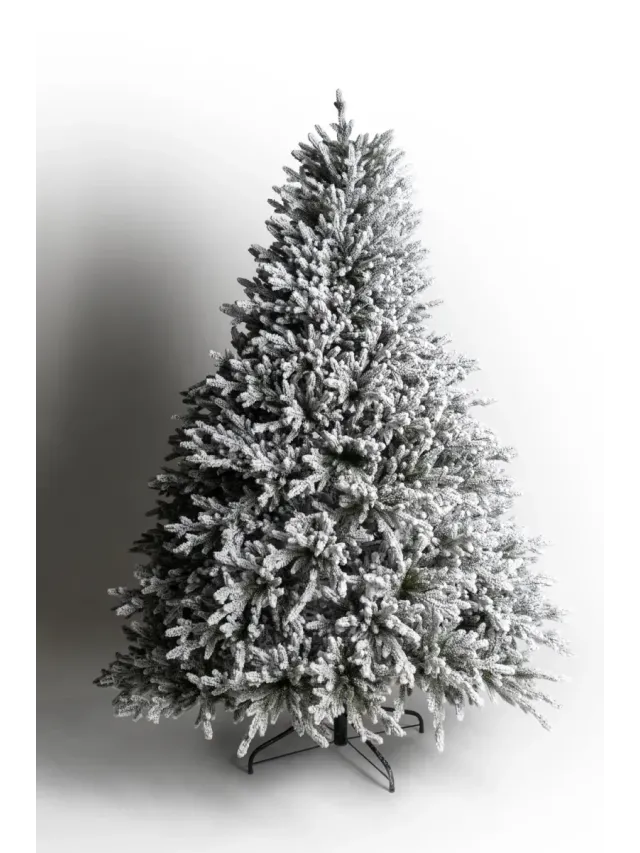 Brad artificial Natural White 200 cm QC382, 850 Ramuri 2D + 3D PE, Circumferinta Bazei 251 cm